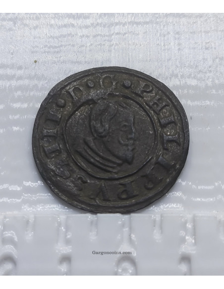 Felipe IV 16 Maravedís 1664 Ceca de Cuenca CA en EBC
