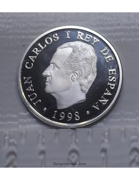 Moneda de 1000 pesetas de coleccion año 1998 Expo 98 Lisboa Juan Sebastian Elcano