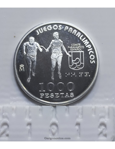 Moneda de 1000 pesetas de coleccion año 2000 Juegos Paralímpicos Sidney