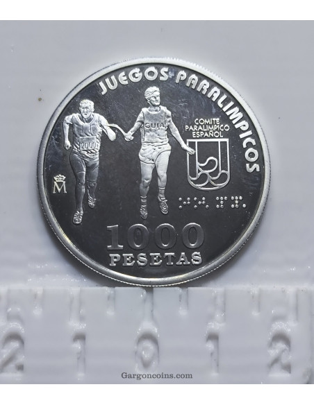 Moneda de 1000 pesetas de coleccion año 2000 Juegos Paralímpicos Sidney