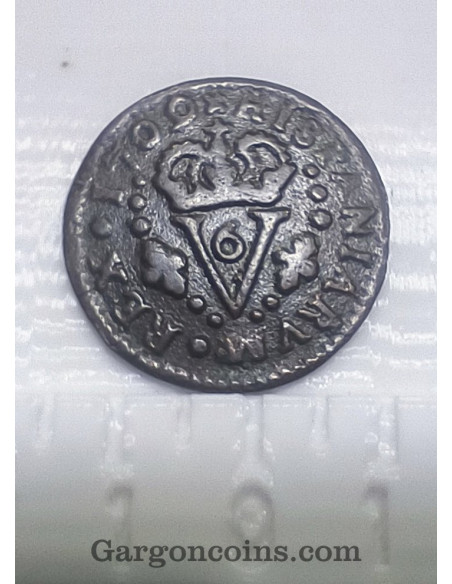 Felipe V  Seiseno  del 1709 ceca de Valencia EBC