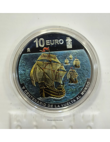 Moneda de 10 €  V Centenario de la vuelta al mundo. Año 2019 RARA