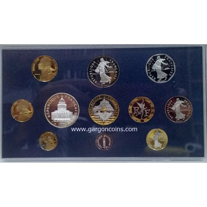 francia,france,proof,1995,monaie,paris,francs,francos,courantes