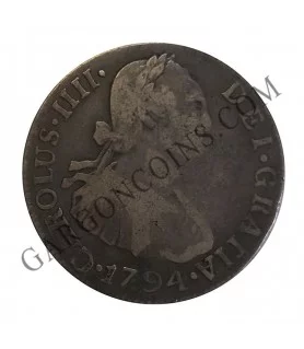 Carlos IV,2 Reales,Guatemala ,1794,M,plata,silver coins,silber moneda