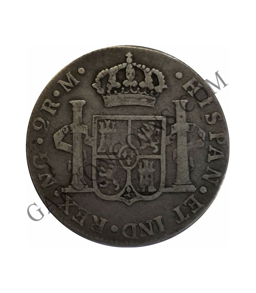 Carlos IV,2 Reales,Guatemala ,1794,M,plata,silver coins,silber moneda