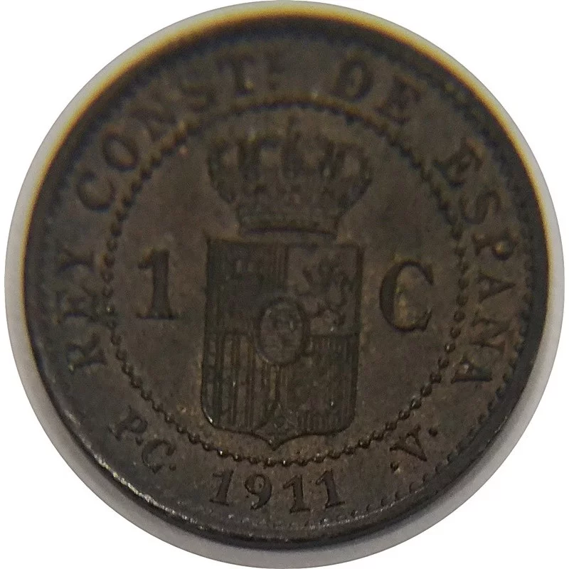 alfonso xiii, 1 centimo,moneda,coin,1911,s/c,